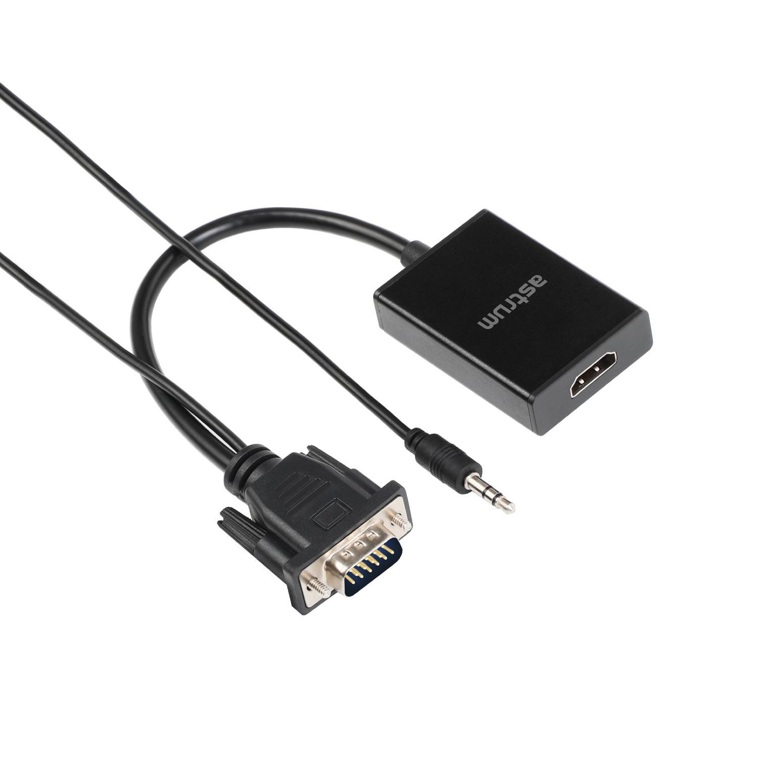 Astrum DA510 VGA Male to HDMI Female + Audio Adapter 1 DA510.jpg. Astrum DA510 VGA Male to HDMI Female + Audio Adapter