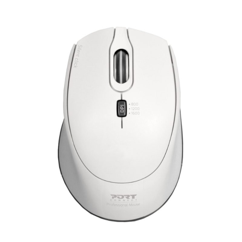Port Wireless Silent 3600DPI 3 Button USB and Type-C Dongle Mouse - White 1 900714_wr_02a.jpg. Port Wireless Silent 3600DPI 3 Button USB and Type-C Dongle Mouse - White