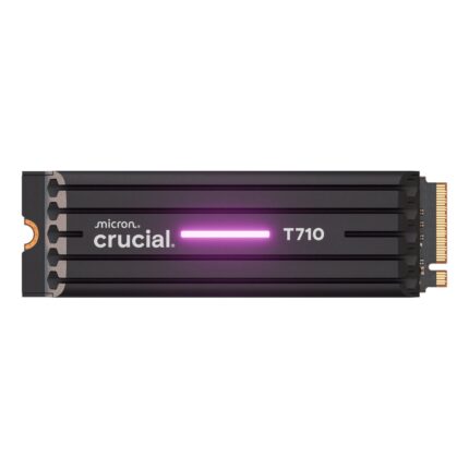 CT1000T710SSD5_Crucial-T710-1TB-M.2-NVMe-Gen5-NAND. Crucial T710 1TB M.2 NVMe Gen5 NAND SSD with Heatsink