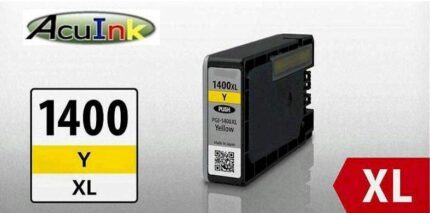 acuink 1400y xl. Canon PGI-1400XL High Yield Yellow Pigment Compatible Ink Cartridge - 935 Page Yield
