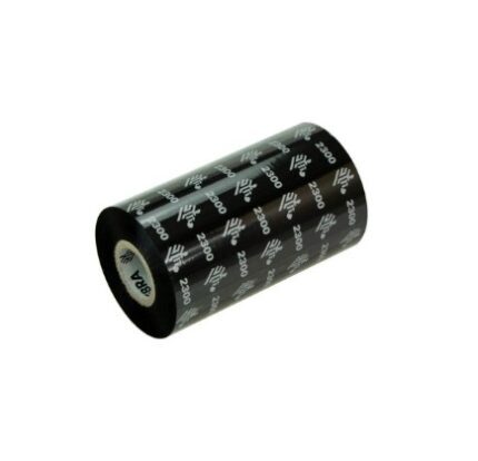 02300BK11045 #5. Zebra 2300 Standard Wax Ribbon | 110mm x 450m | 25mm Core for ZT Series