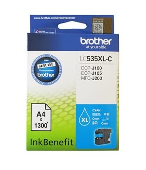 Brother LC535XL-C InkBenefit Cyan Cartridge 4 f0f907b7-dad9-41f4-8a1d-ae93281a328a_Primary.jpg. Brother LC535XL-C InkBenefit Cyan Cartridge