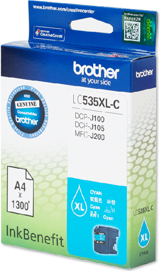 Brother LC535XL-C InkBenefit Cyan Cartridge 7 1c89b925-04ce-41d5-9495-1de02fc38d47_Primary.jpg. Brother LC535XL-C InkBenefit Cyan Cartridge