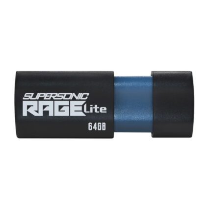 PEF64GRLB32U_wr_01a.jpg. Patriot Supersonic Rage Lite 64GB USB3.2 Flash Drive - Grey