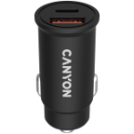 CNS-CCA20B03. CANYON ?-20B03, PD 30W/QC3.0 18W Pocket size car charger with 1-USB A+ 1-US