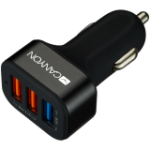 CNE-CCA07B. CANYON C-07, Universal 3xUSB car adapter(1 USB with Quick Charger QC3.0),In
