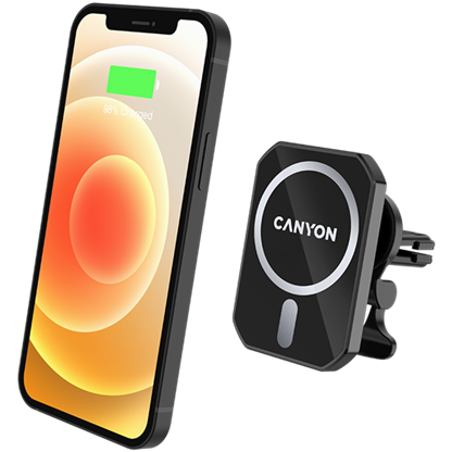 CANYON CH-15, Magnetic car holder and wireless charger, C-15-01, 15W,Input: 5 210901160012288601.jpg. CANYON CH-15, Magnetic car holder and wireless charger, C-15-01, 15W,Input: