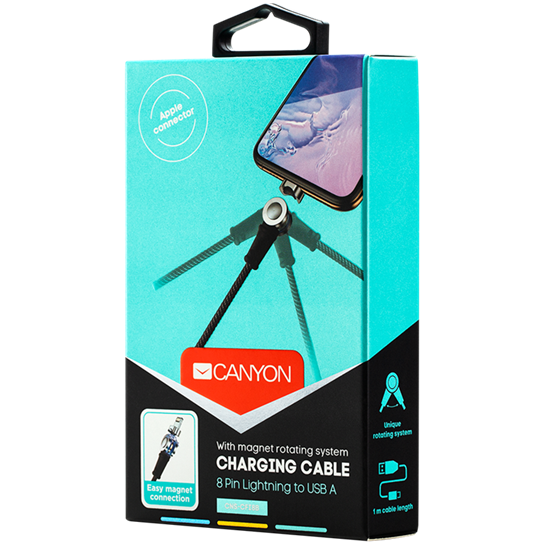 CANYON CFI-8, Rotating magnetic lightning charging cable (no data transfer) 5 191024160013429598.jpg. CANYON CFI-8, Rotating magnetic lightning charging cable (no data transfer)