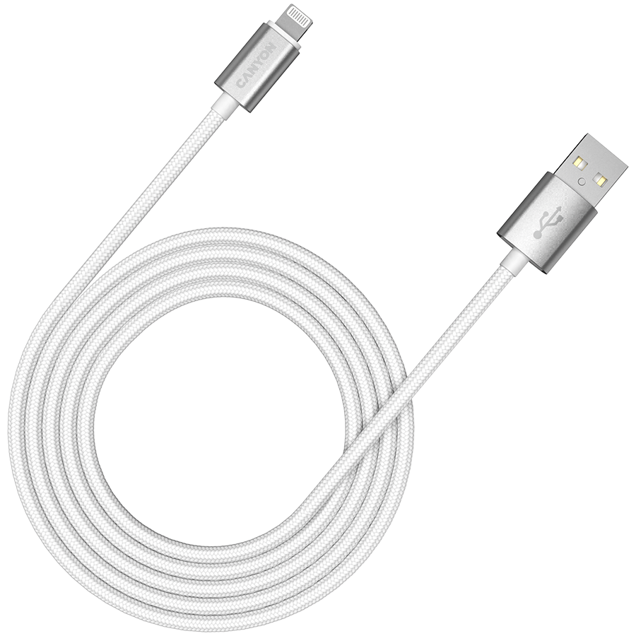 CANYON MFI-3, Charge & Sync MFI braided cable with metalic shell, USB to li 8 240612124751338500.jpg. CANYON MFI-3, Charge & Sync MFI braided cable with metalic shell, USB to li
