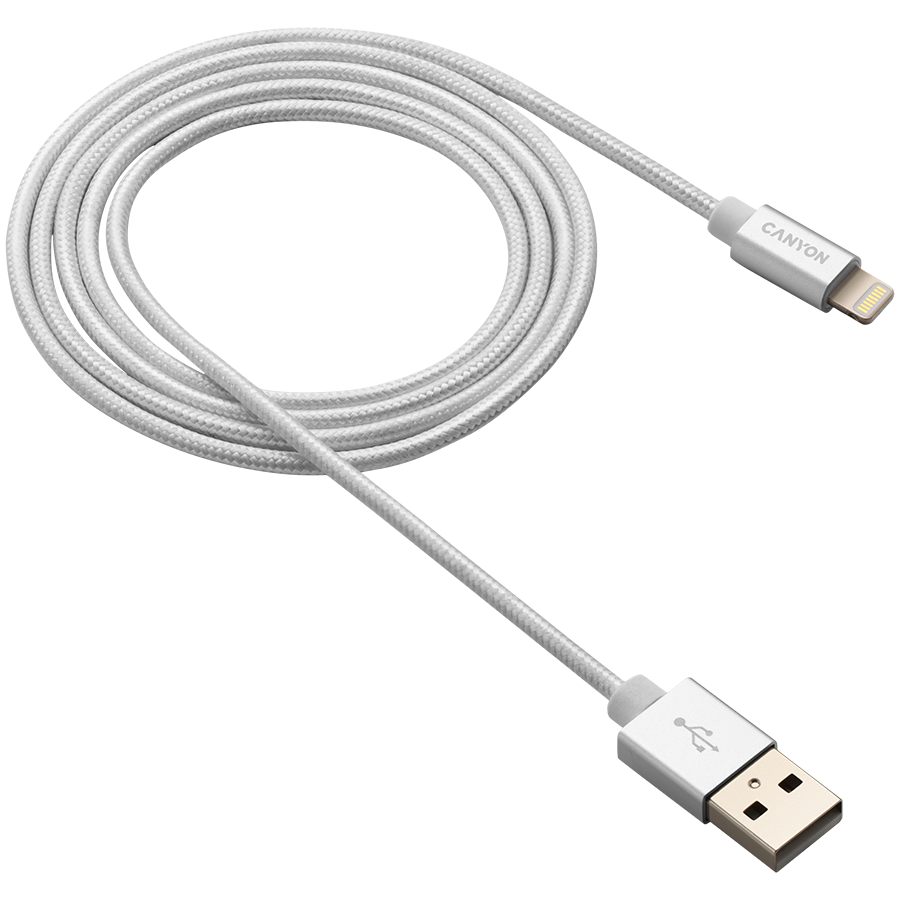 CANYON MFI-3, Charge & Sync MFI braided cable with metalic shell, USB to li 10 240612124726574726.jpg. CANYON MFI-3, Charge & Sync MFI braided cable with metalic shell, USB to li