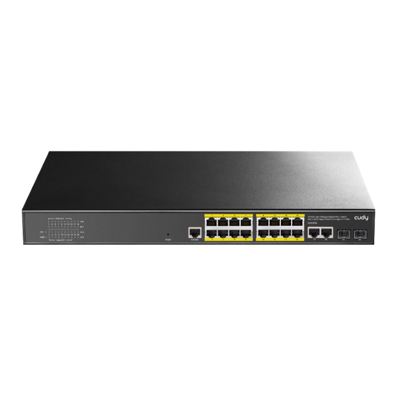 Cudy 16 Port Layer 2 Managed Gigabit PoE Switch 1 GS2018PS2_wr_01.jpg. Cudy 16 Port Layer 2 Managed Gigabit PoE Switch