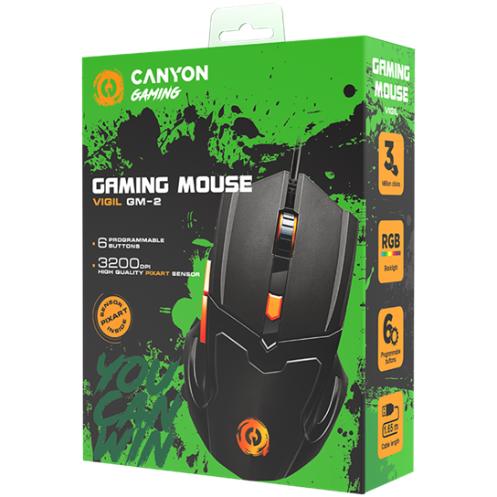 CANYON Vigil GM-2, Optical Gaming Mouse with 6 programmable buttons, Pixart 5 220927121817104490.jpg. CANYON Vigil GM-2, Optical Gaming Mouse with 6 programmable buttons, Pixart