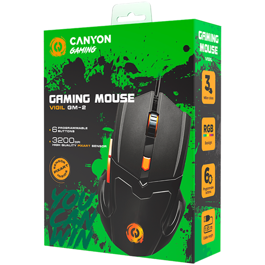 CANYON Vigil GM-2, Optical Gaming Mouse with 6 programmable buttons, Pixart 11 240625140014414811.jpg. CANYON Vigil GM-2, Optical Gaming Mouse with 6 programmable buttons, Pixart