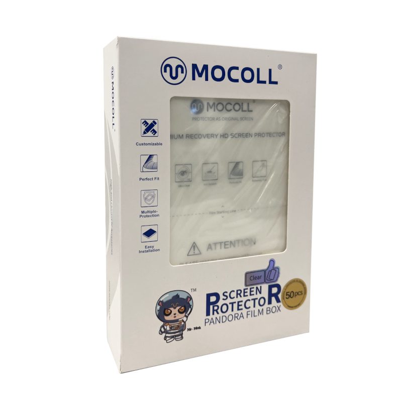 Mocoll Recovery Film Screen Protector Pandora Film Box 50 Pack - Clear 1 MC-SFCLEAR_wr_01b.jpg. Mocoll Recovery Film Screen Protector Pandora Film Box 50 Pack - Clear