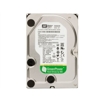 WD20EURS.jpg. Western Digital AV-GP 2TB 64MB SATA 3.5" Internal HDD