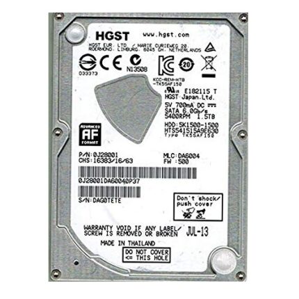 HTS541515A9E630.jpg. 1.5TB, HGST Travelstar 5K1500, 2.5", 5400 RPM, 9.5mm HDD