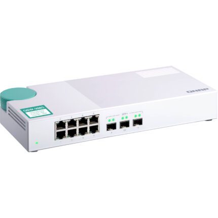 QSW-308S.jpg. QNAP Switch with 3x10G SFP+ ports and 8x 1G Ports (Gigabit Ports) Unmanaged Switch