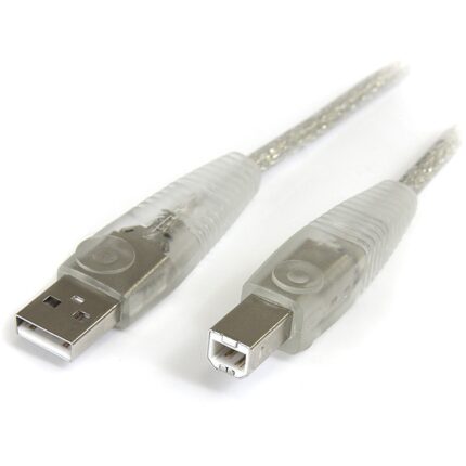 USBA-B5MHD.jpg. USB Cable, Fast Speed PC - Data, Printer, Scanner Cable USB A to B Long Gray (5 Meter, Heavy Duty NRCS Approved)