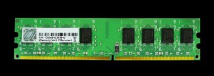 F2-6400CL5S-2GBNT.jpg. 2GB G.Skill, DDR2-800Mhz, CL5-5-5 1.80V, DIMM Memory Module