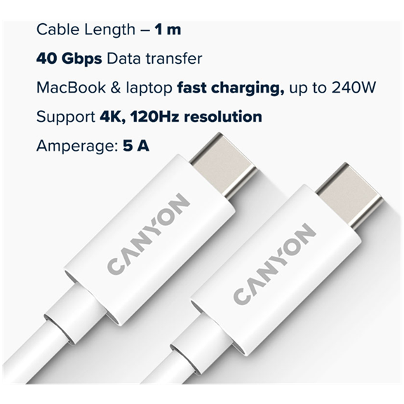 CANYON UC-44, cable, U4-CC-5A1M-E, USB4 TYPE-C to TYPE-C cable assembly 40G 3 221104082624620385.jpg. CANYON UC-44, cable, U4-CC-5A1M-E, USB4 TYPE-C to TYPE-C cable assembly 40G