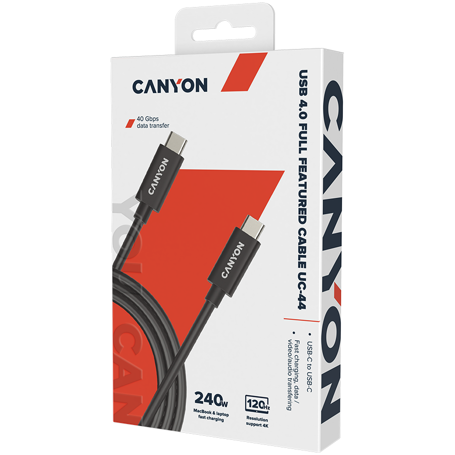 CANYON UC-44, cable, U4-CC-5A1M-E, USB4 TYPE-C to TYPE-C cable assembly 40G 4 221114110122036907.jpg. CANYON UC-44, cable, U4-CC-5A1M-E, USB4 TYPE-C to TYPE-C cable assembly 40G