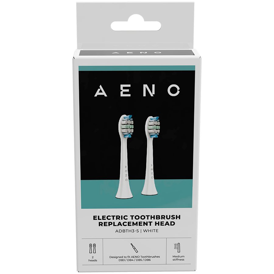 AENO Replacement toothbrush heads, White, Dupont bristles, 2pcs in set (for 4 241205170013846013.jpg. AENO Replacement toothbrush heads, White, Dupont bristles, 2pcs in set (for