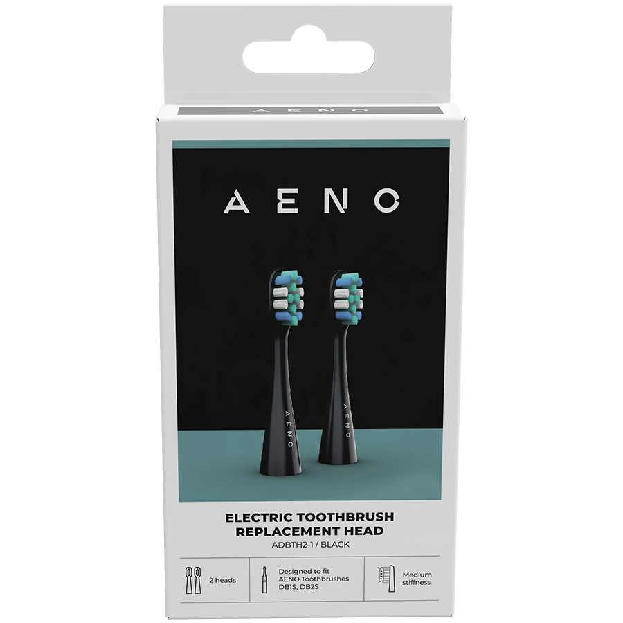 AENO Replacement toothbrush heads, Black, Dupont bristles, 2pcs in set (for 4 241205130011900286.jpg. AENO Replacement toothbrush heads, Black, Dupont bristles, 2pcs in set (for