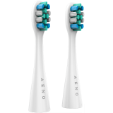 ADBTH1-2. AENO Replacement toothbrush heads, White, Dupont bristles, 2pcs in set (for