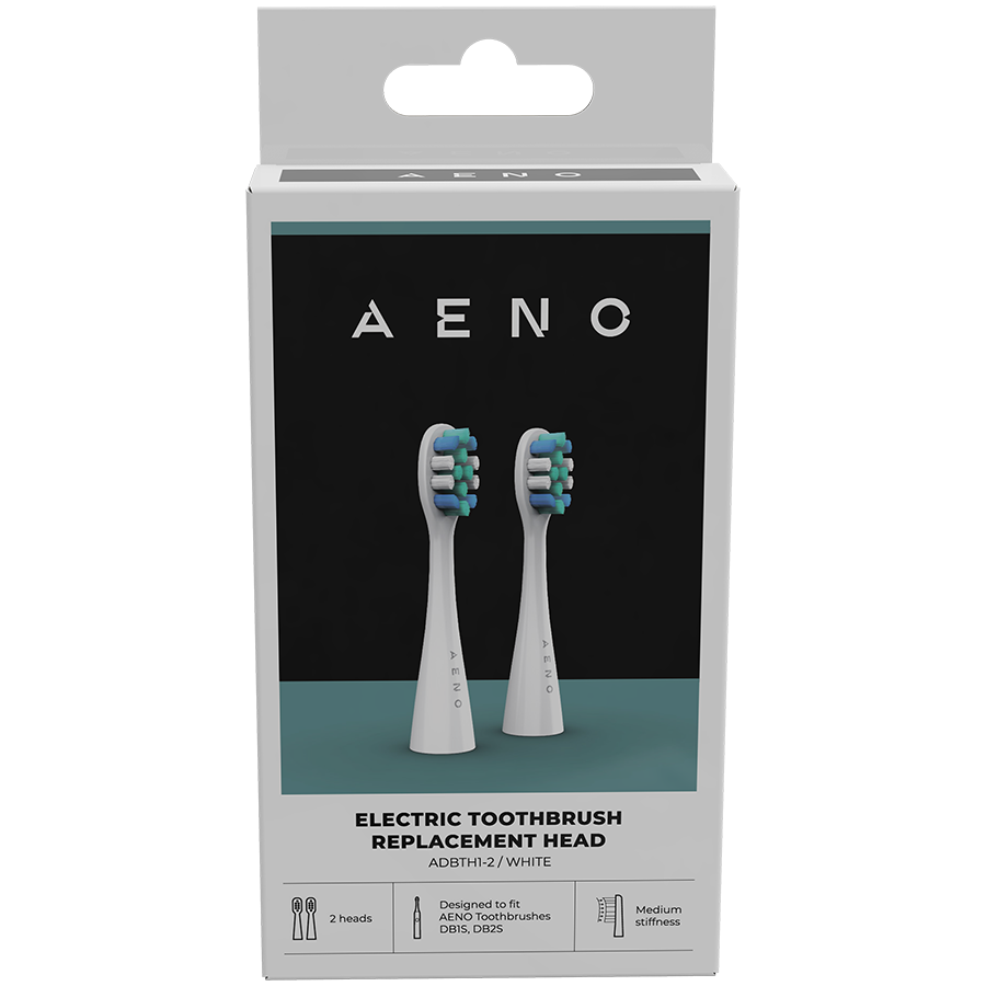 AENO Replacement toothbrush heads, White, Dupont bristles, 2pcs in set (for 3 241205073134758884.jpg. AENO Replacement toothbrush heads, White, Dupont bristles, 2pcs in set (for
