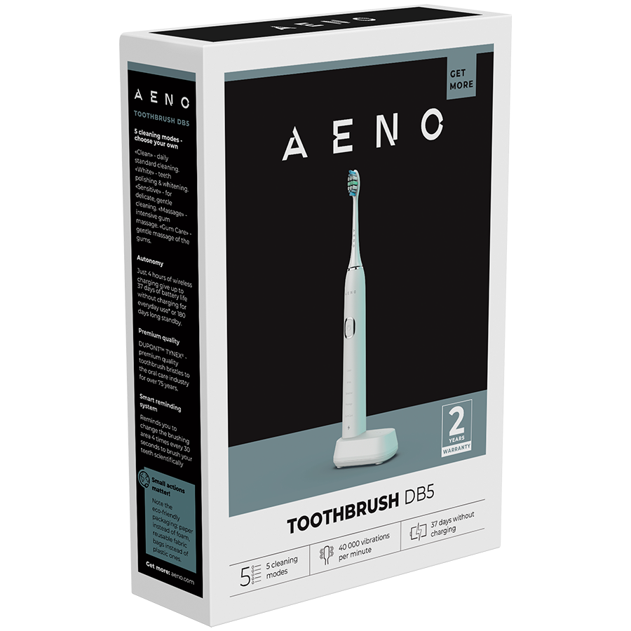 AENO Sonic Electric Toothbrush DB5: White, 5 modes, wireless charging, 4600 14 241016180029169027.jpg. AENO Sonic Electric Toothbrush DB5: White, 5 modes, wireless charging, 4600