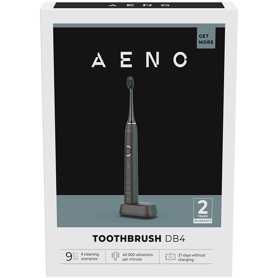 AENO Sonic Electric Toothbrush, DB4: Black, 9 scenarios, with 3D touch, wir 10 241016180025414545.jpg. AENO Sonic Electric Toothbrush, DB4: Black, 9 scenarios, with 3D touch, wir