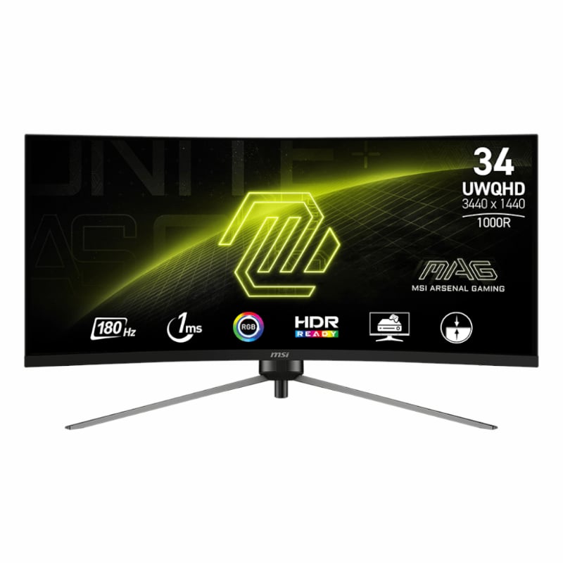 MSI MAG 345CQR Curved Gaming Monitor 3440x1440 (UWQHD) VA 1ms 180Hz 1 MAG-345CQR_wr_01.jpeg. MSI MAG 345CQR Curved Gaming Monitor 3440x1440 (UWQHD) VA 1ms 180Hz