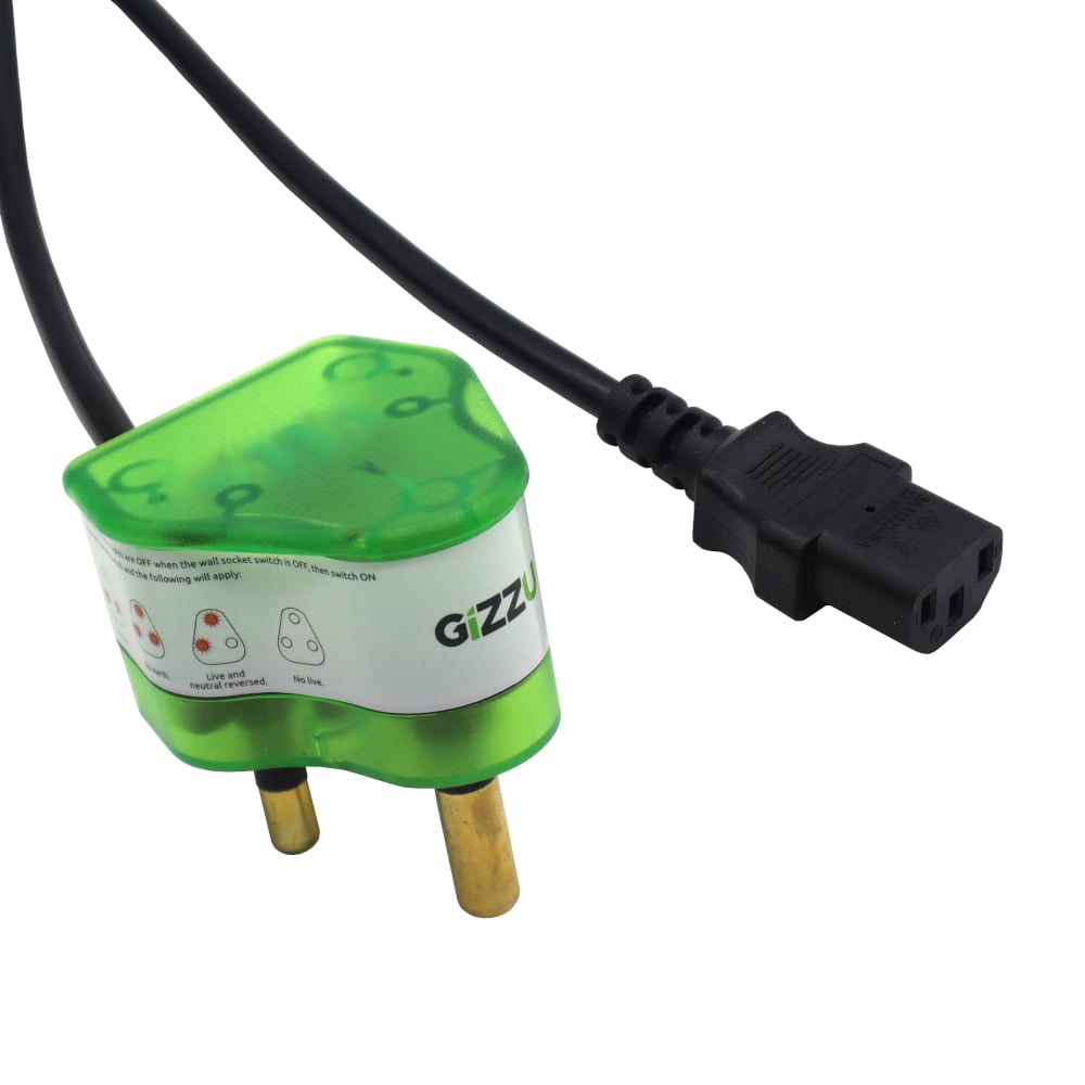Gizzu Surge Protector 16A Kettle Plug Cable 1.5M 1 GSPIEC15_wr_01a.jpg. Gizzu Surge Protector 16A Kettle Plug Cable 1.5M