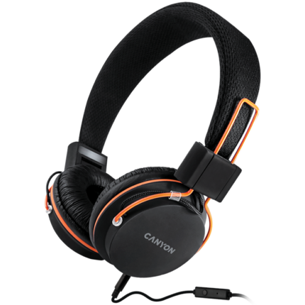 240621140038828810.jpg. Canyon HP-2 Foldable Wired Stereo Headphones with Microphone - Black