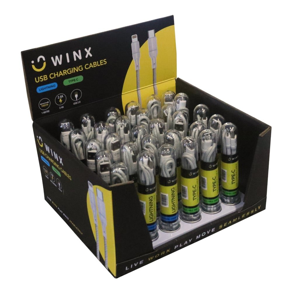 WINX USB to Type-C|Lightning Charging Cables 1 WX-CB103CLSET_wr_01.jpg. WINX USB to Type-C|Lightning Charging Cables