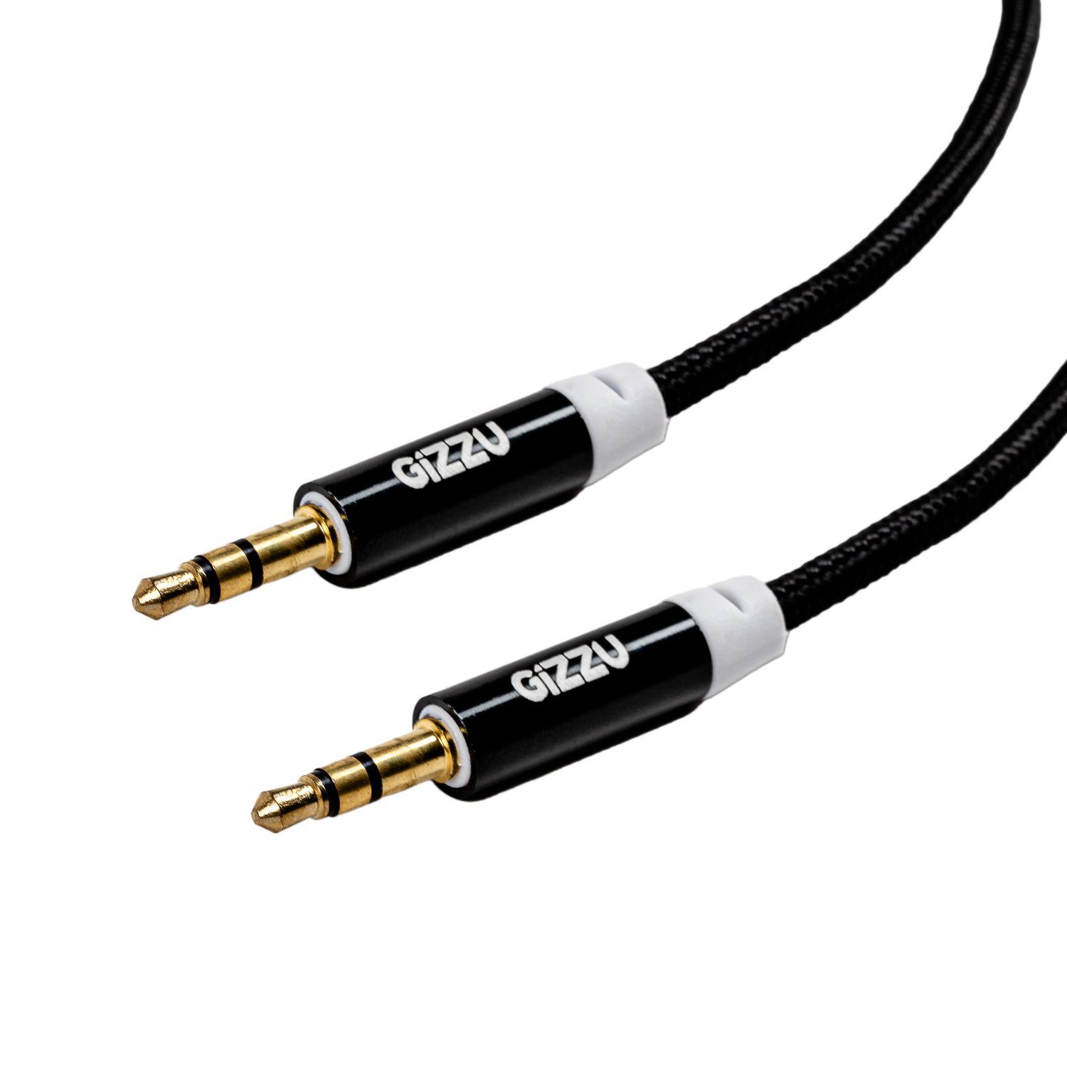 Gizzu 3.5mm AUX Cable 2m - Black 1 GCP35MM3_wr_01a.jpg. Gizzu 3.5mm AUX Cable 2m - Black