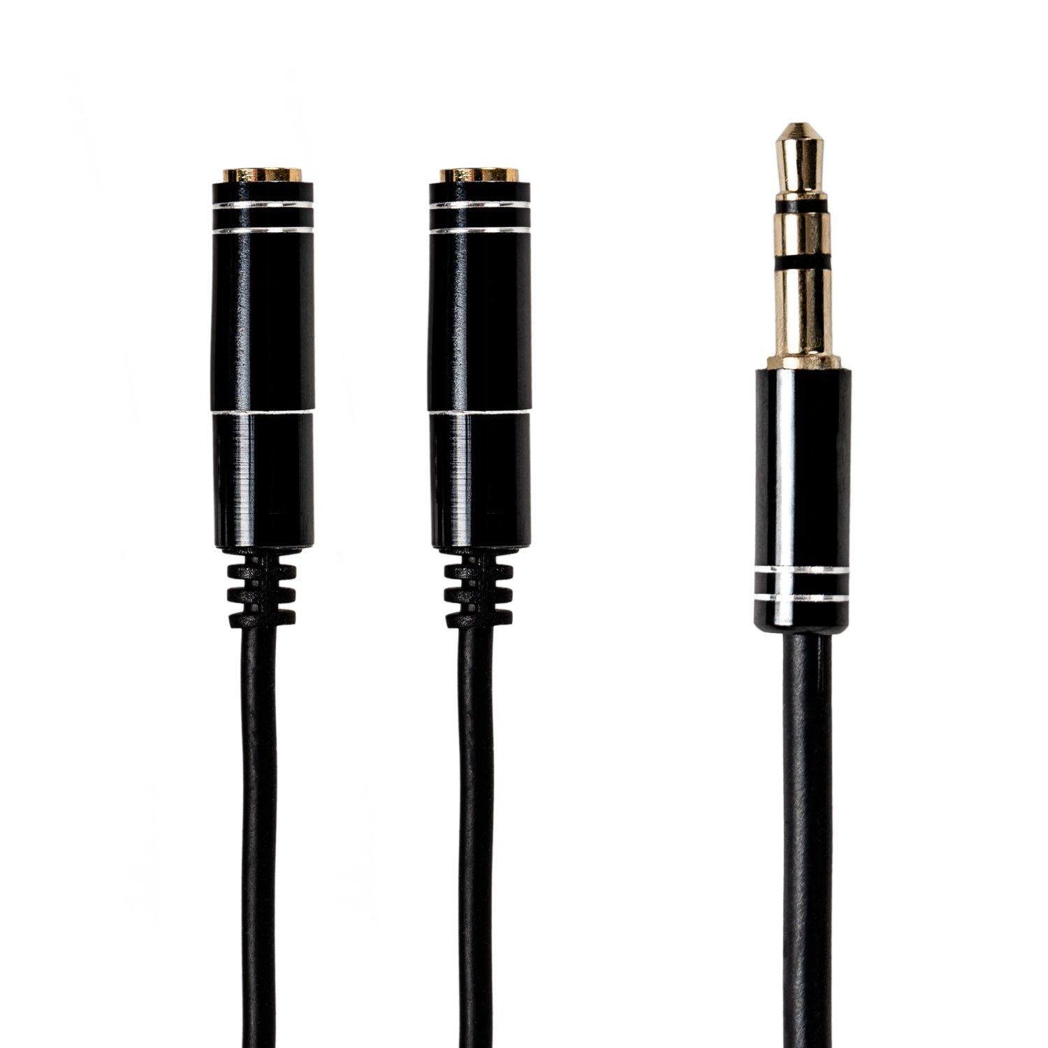 Gizzu 3-Pole Audio Splitter Cable - Black 1 GAP35M2F_wr_01a.jpg. Gizzu 3-Pole Audio Splitter Cable - Black