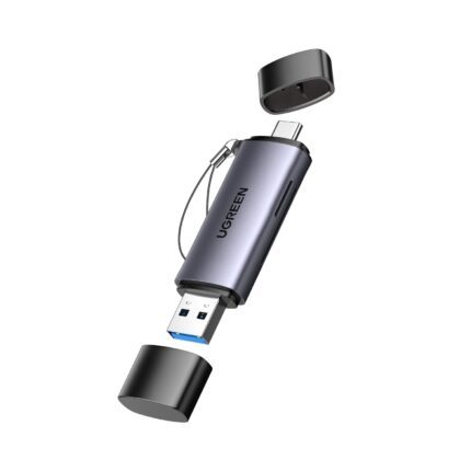 cm185-507066-wr-01.jpg. UGREEN CM185-50706 2-in-1 OTG Card Reader | Type-C | USB-A - Silver
