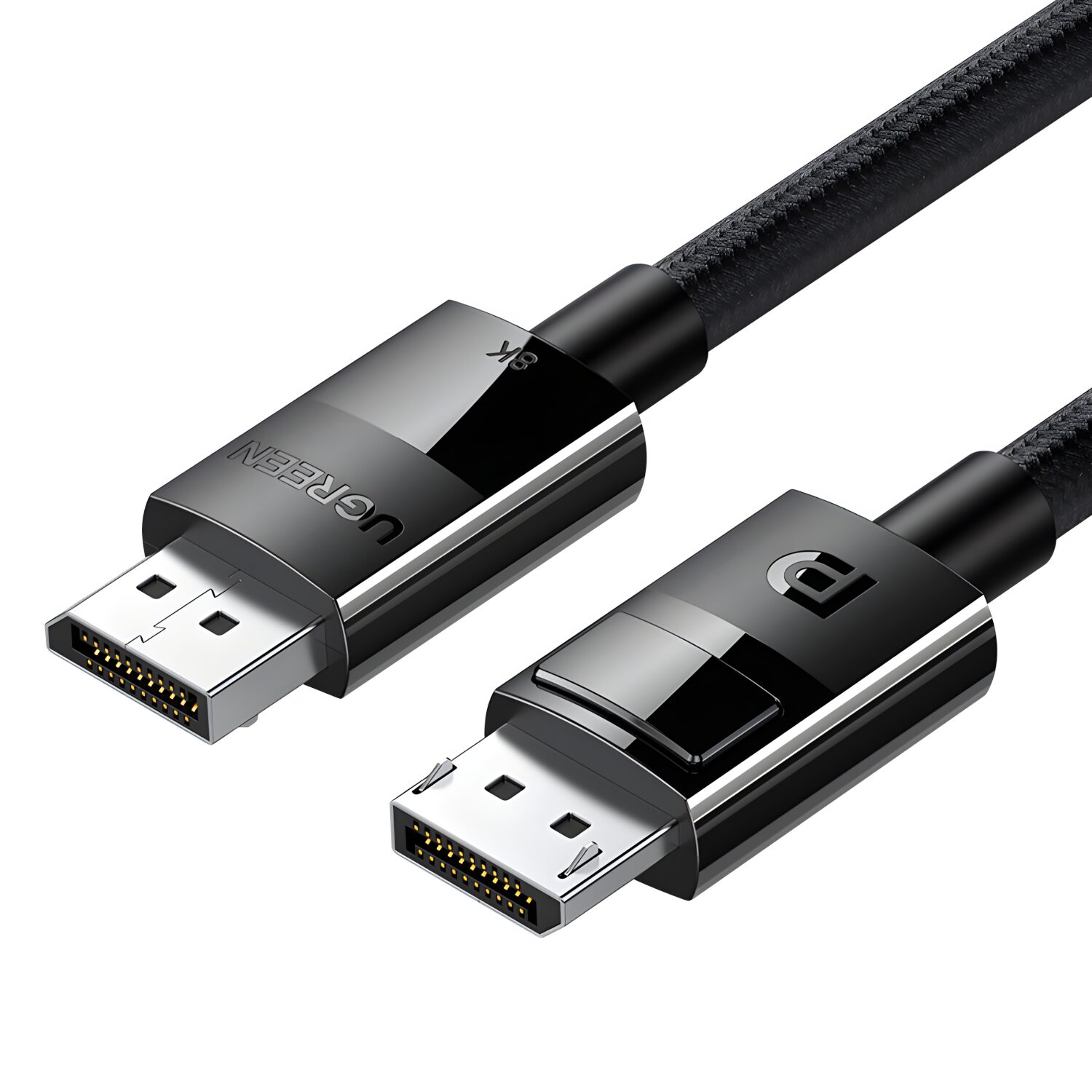 UGREEN DP114 8K DisplayPort Male to Male Braided Cable 2m 1 DP114-80392-WR-03.jpg. UGREEN DP114 8K DisplayPort Male to Male Braided Cable 2m