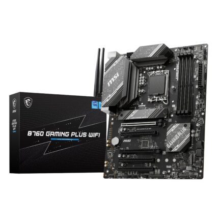 MSI_B760GAMINGPLUSWIFI_wr_01a.jpg. MSI B760M GAMING PLUS WIFI DDR5 LGA1700 ATX Motherboard
