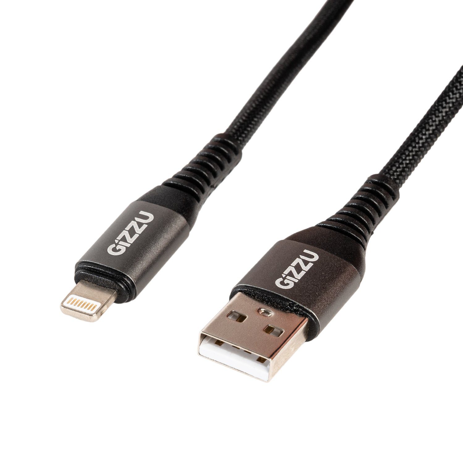 GIZZU 12W USB to Lightning 2m Cable 1 GIZZU-GCPU2L012-01-12W-USB-to-Lightning-1m-Cable_A. GIZZU 12W USB to Lightning 2m Cable