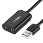 US205-30724-wr-01.png. UGREEN USB to 3.5mm External Stereo Sound Adapter - Black