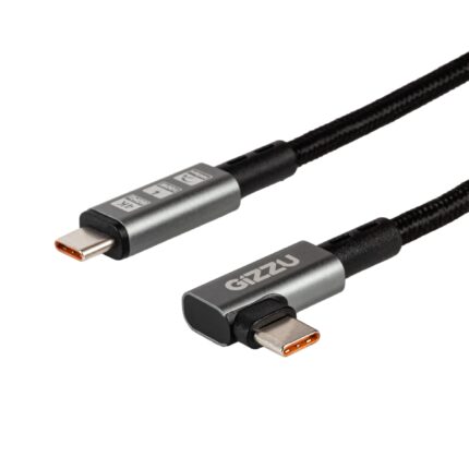 GIZZU-GCPCC10010G90-01-100W-10Gbps-Type-C-Angled-1. Gizzu 100W 10Gbps Type-C Angled 1m Cable