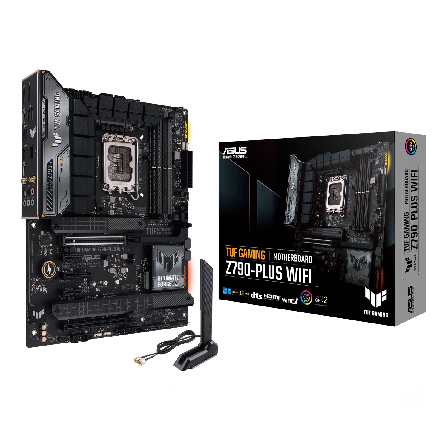 Asus TUF Gaming Z790-Plus Wi-Fi ATX Motherboard - Intel LGA1700, DDR5, PCIe 5.0. Wi-Fi 6E 1 TUFGAMINGZ790-PLUSWIFI-wr-01.jpg. Asus TUF Gaming Z790-Plus Wi-Fi ATX Motherboard - Intel LGA1700, DDR5, PCIe 5.0. Wi-Fi 6E