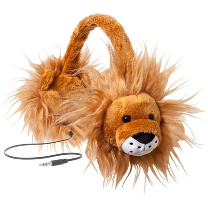 200729160015789032.jpg. Animalz Furry Retractable Volume Limiting Over-the-Ear Headphones - Lion