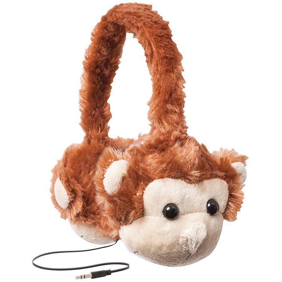 Animalz Furry Retractable Volume Limiting Over-the-Ear Headphones - Monkey 2 200817160009034267.jpg. Animalz Furry Retractable Volume Limiting Over-the-Ear Headphones - Monkey