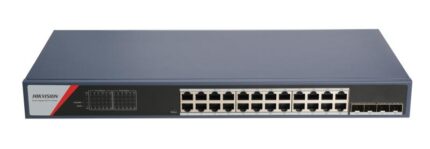 PartImage.ashx. Hikvision L2 Smart Managed 24 Gigabit PoE ports 4 Gigabit SFP ports 802.3af/at PoE power budget 370W HPP Cloud managed VLAN STP/RSTP loop prefention DHCP Snooping ACL IP&MAC filter based on port SNMP V1/V2C Max. 300 meter PoE transmission Ra