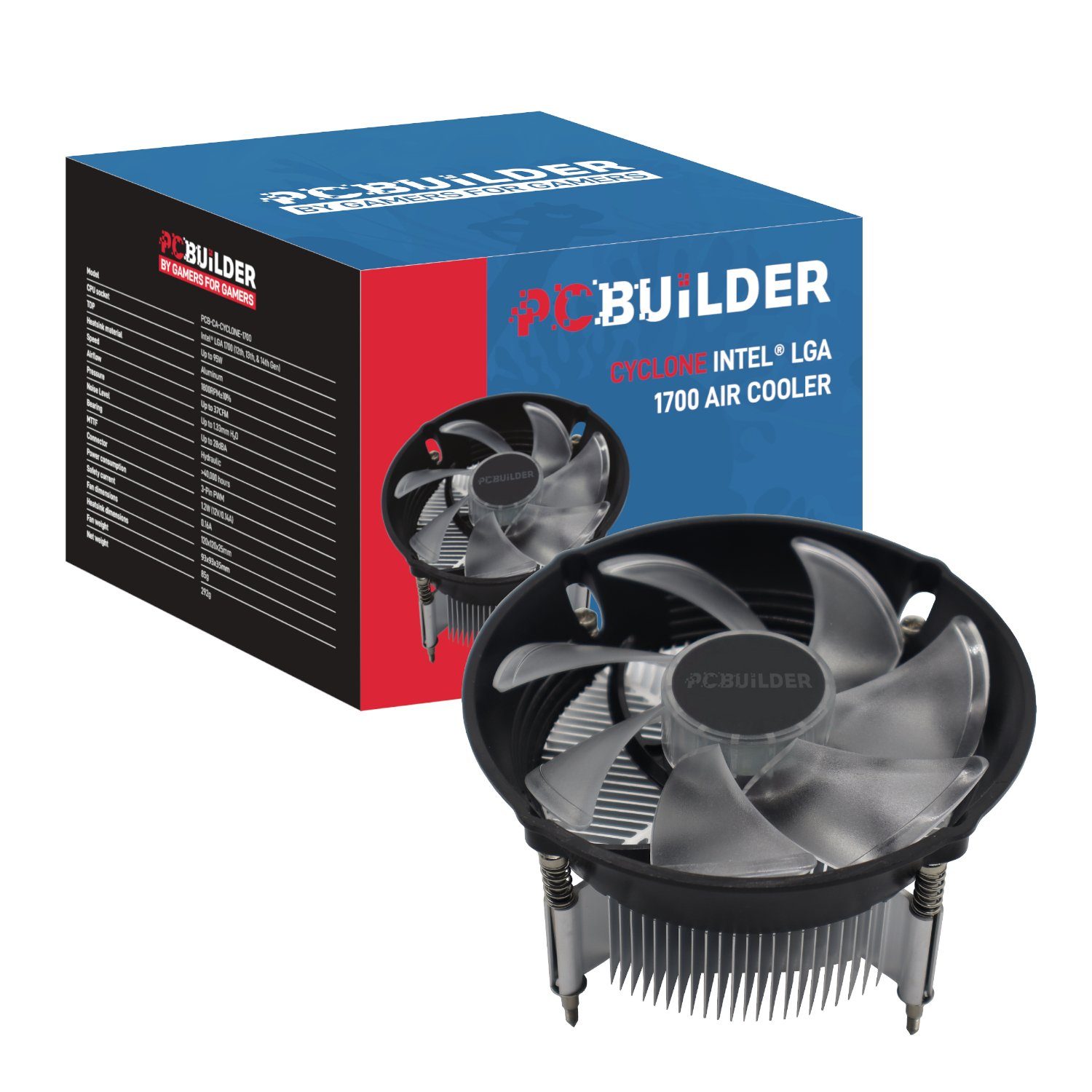 PCBuilder CYCLONE Intel® LGA 1700 Air Cooler 1 PCB-CA-CYCLONE1700_PCBuilder-Cyclone-Intel-LGA-170. PCBuilder CYCLONE Intel® LGA 1700 Air Cooler