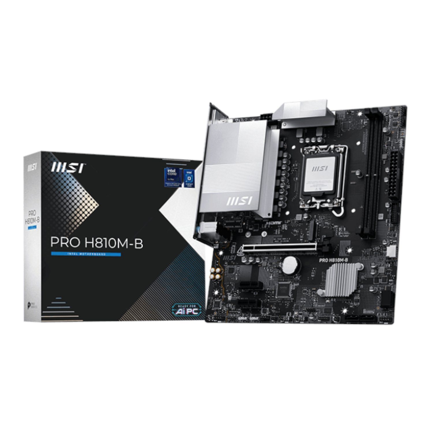 MSI H810M-B PRO LGA1851 M-ATX DDR5 Motherboard 1 PROH810M-B_MSI-H810M-B-PRO-LGA1851-M-ATX-2X-DDR5_w. MSI H810M-B PRO LGA1851 M-ATX DDR5 Motherboard