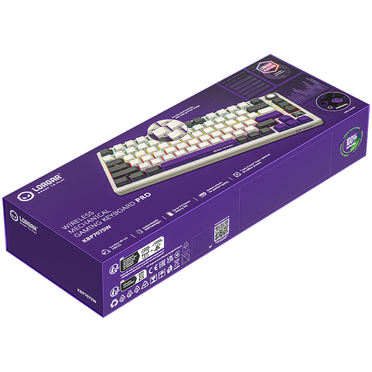 Lorgar KBP7075W Wirelesss 75% Mechanical Gaming Keyboard Pro - Beige 9 250326080010719135.jpg. Lorgar KBP7075W Wirelesss 75% Mechanical Gaming Keyboard Pro - Beige
